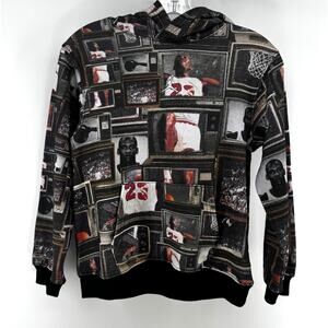 Nike Air Jordan Brooklyn Printed Fleece Pullover Hoodie Youth Kids Size Large